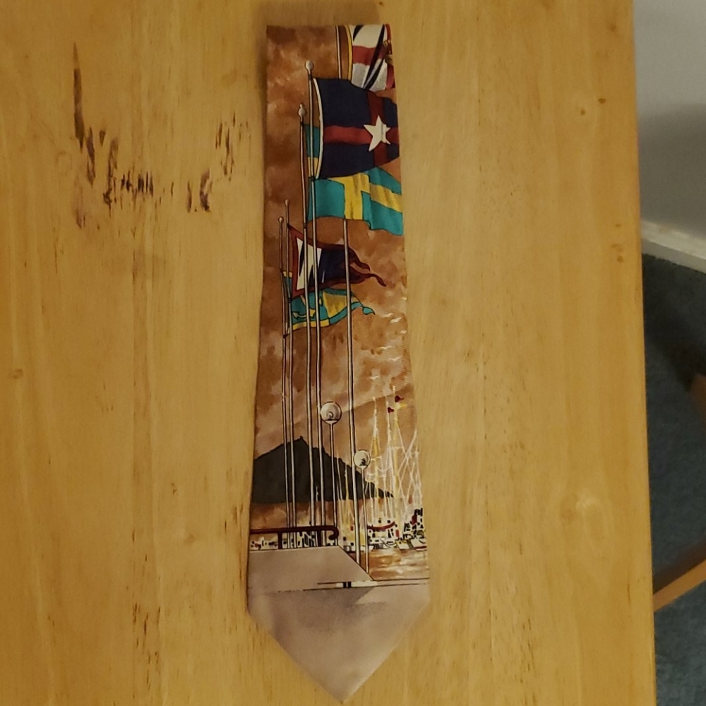 Nautica Sailing Flags Vintage Tie